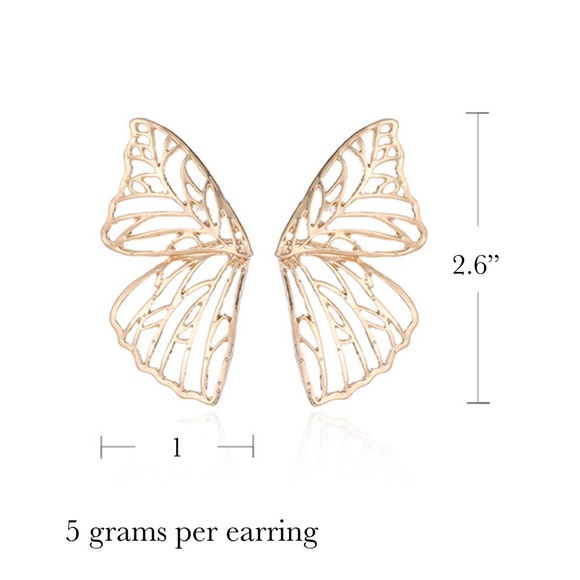 Stunning Boho Oversized Butterfly Wing Earrings - Picture 16 of 16